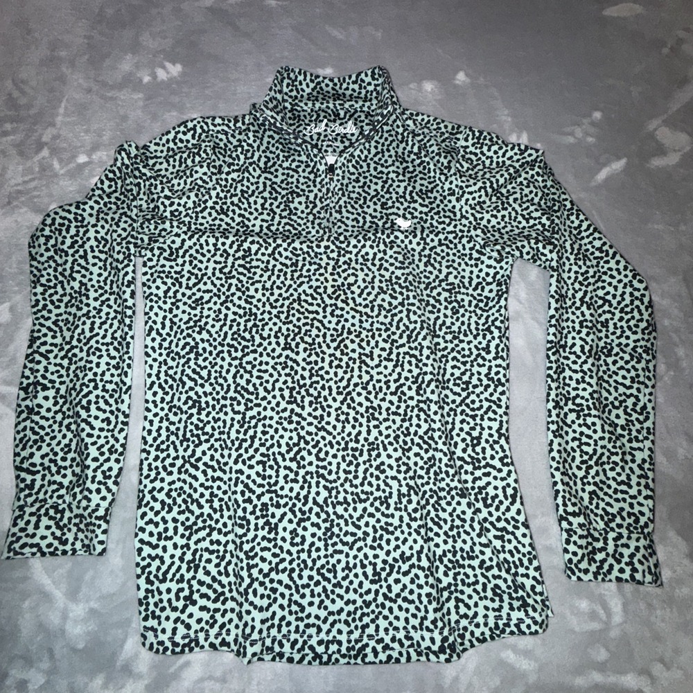 Bad Birdie Mint Chip Quarter Zip Pullover Womens Medium Golf Pickleball Tennis
